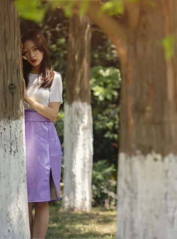Rolled-in layers: The Blooming Lilac skirt