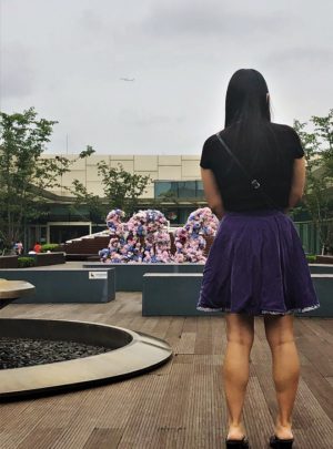 Effy By Design - Mauving On - Twirling Osteospermum reversible circle skirt - 12