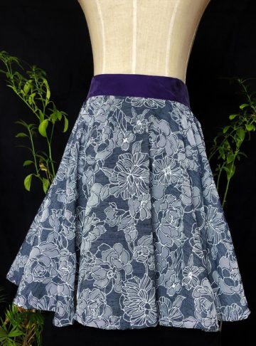 Effy By Design - Mauving On - Twirling Osteospermum reversible circle skirt - 3