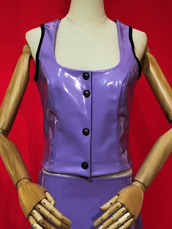 femme corset top in orchid wht