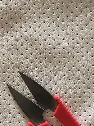 Transparency fabric white leather