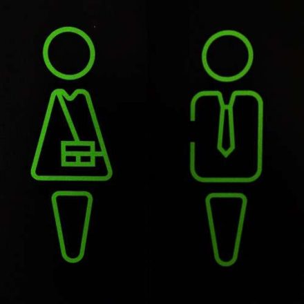 Public toilets sign - Lycee Francais (parents) - Shanghai