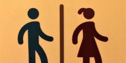 Public toilets sign - SNCF Train Station - Poitiers