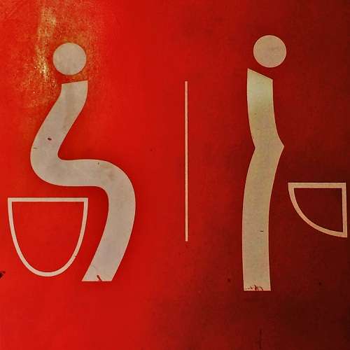 Public toilets sign - Sports complex - Shanghai