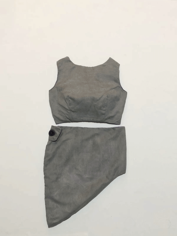 Effy By Design - Burgeoning Lavender Wrap Around Skirt & Reversible Top gif