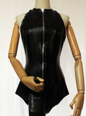 Effy By Design - Industrial Leather - Sexy & elegant - The Zip Bodysuit 01