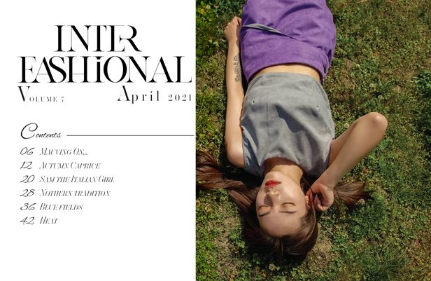 Interfashional april magazine table of content