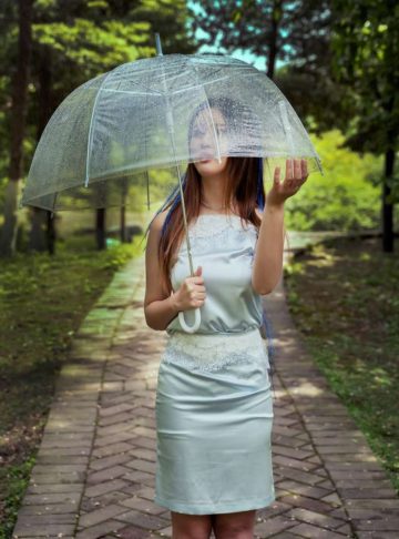 Clouds - Silk skirt with removable strands of rain - Eau-水-Water - Effy By Design - 100