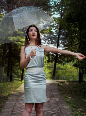 Clouds - Silk skirt with removable strands of rain - Eau-水-Water - Effy By Design - 106