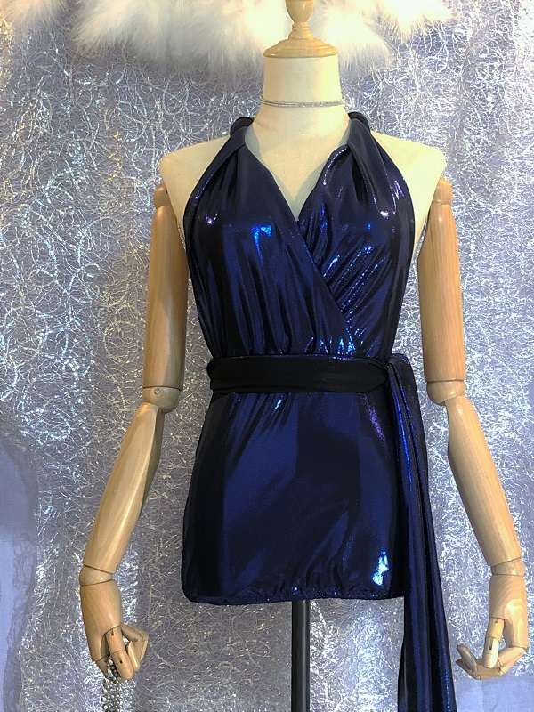 Ocean - Scintillating Blue Multiwear Convertible and Reversible Dress - Eau-水-Water - Effy By Design - 03