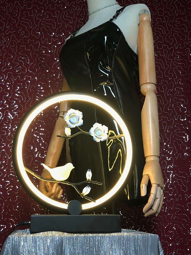 Grandiose - Black pu leather corset dress & rhinestones - stunning waist & dazzling art deco curves - ~{2030}~ - Effy By Design - 33