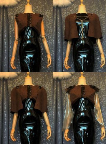 Plethora - Bolero Jacket Removable Sleeves Removable Shoulder Pad - _{2030}_ - Effy By Design - 00